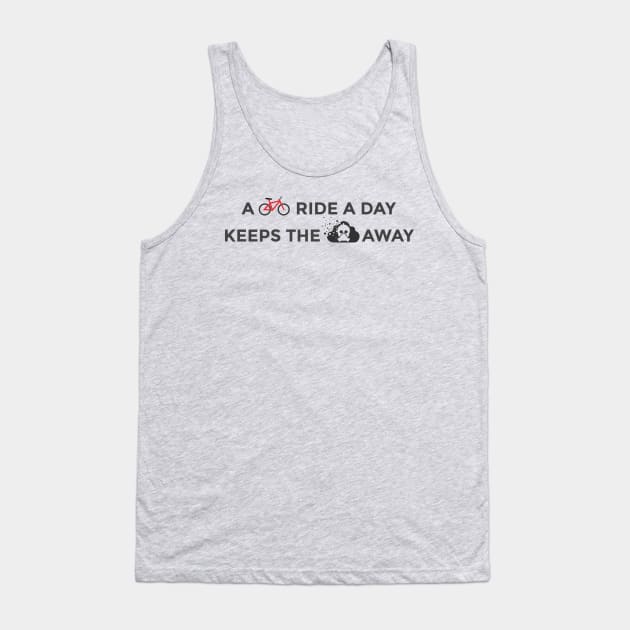 A bike ride a day keeps the pollution away Tank Top by AO01